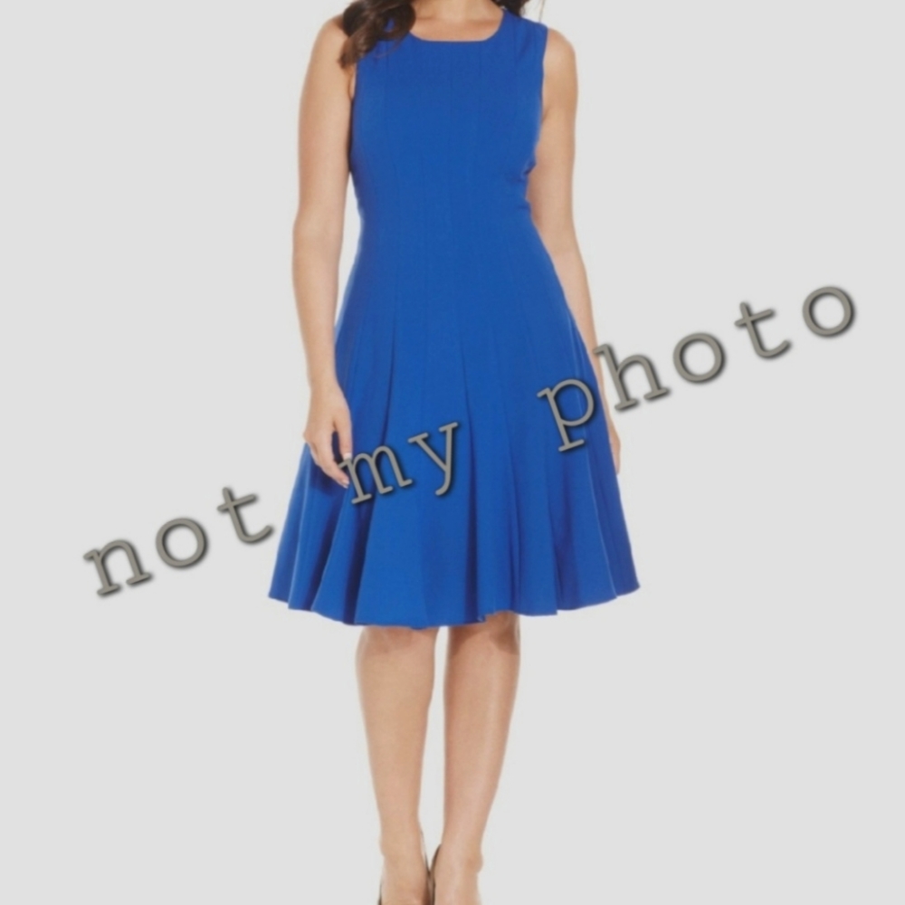 Calvin Klein Vibrant Blue Midi Dress